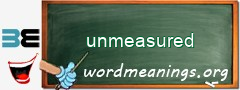 WordMeaning blackboard for unmeasured